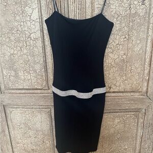 Laundry By Shelli Segal Black and White Sheath Midi Dress